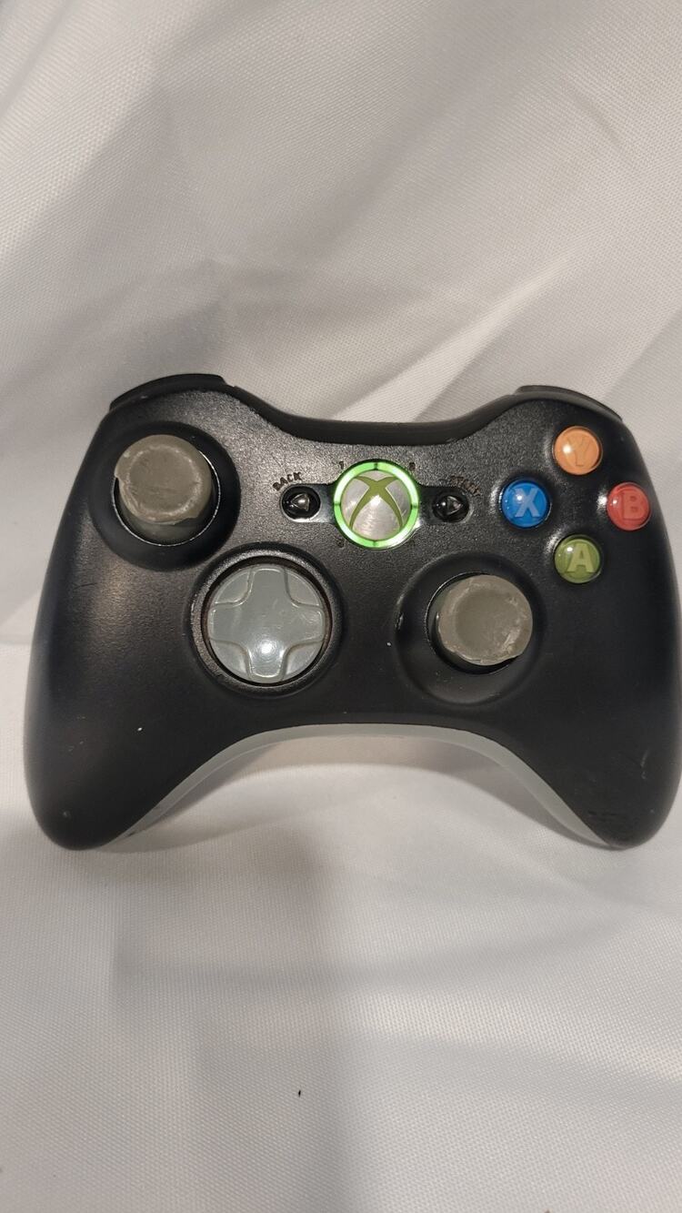 OEM Microsoft Xbox 360 Wireless Controller Black Genuine Tested w/ Battery Pack